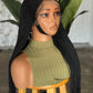 Frontal braided cornrow  Glueless wig ready to ship,This is a 20/22 inches color 1b wig