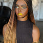 Hand Made Bone Straight Wig: 18-20" Side Part Style