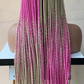 45-Inch Full Lace Knotless Braided Wig Blonde and Hot Pink Ombre