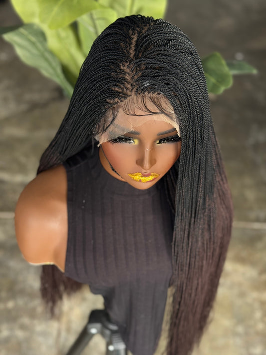Pre Order | 2-Tone Full Lace Micro Twist Wig – 28/30 Inches