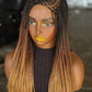 Hand Made Bone Straight Wig: 18-20" Side Part Style