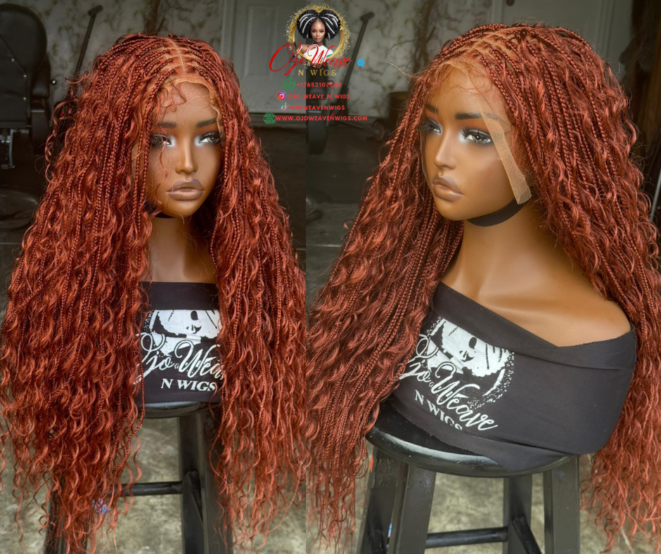 Boho Ginger Ready-to-Ship 24" Frontal Wig Ready to Ship
