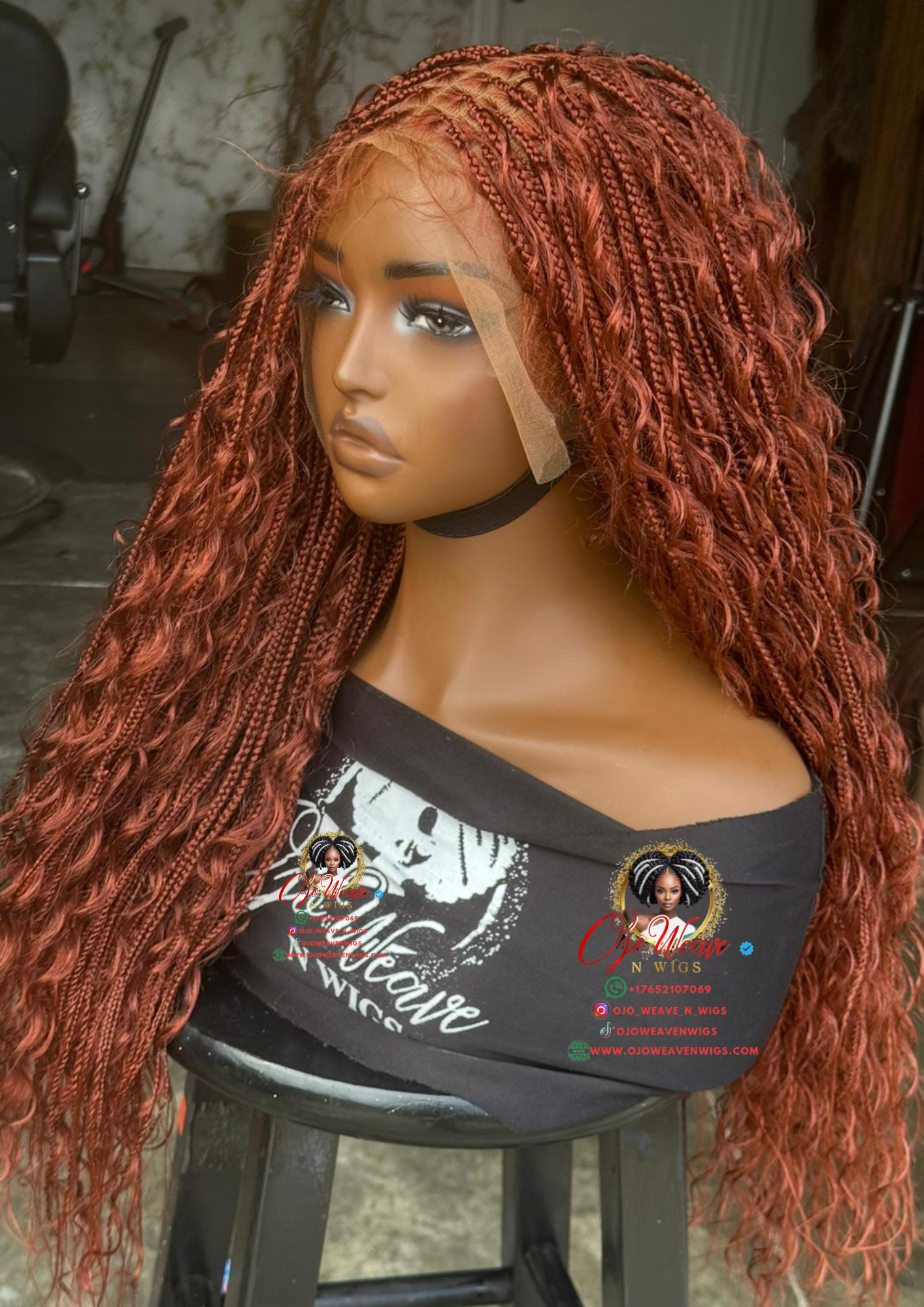 Boho Ginger Ready-to-Ship 24" Frontal Wig Ready to Ship