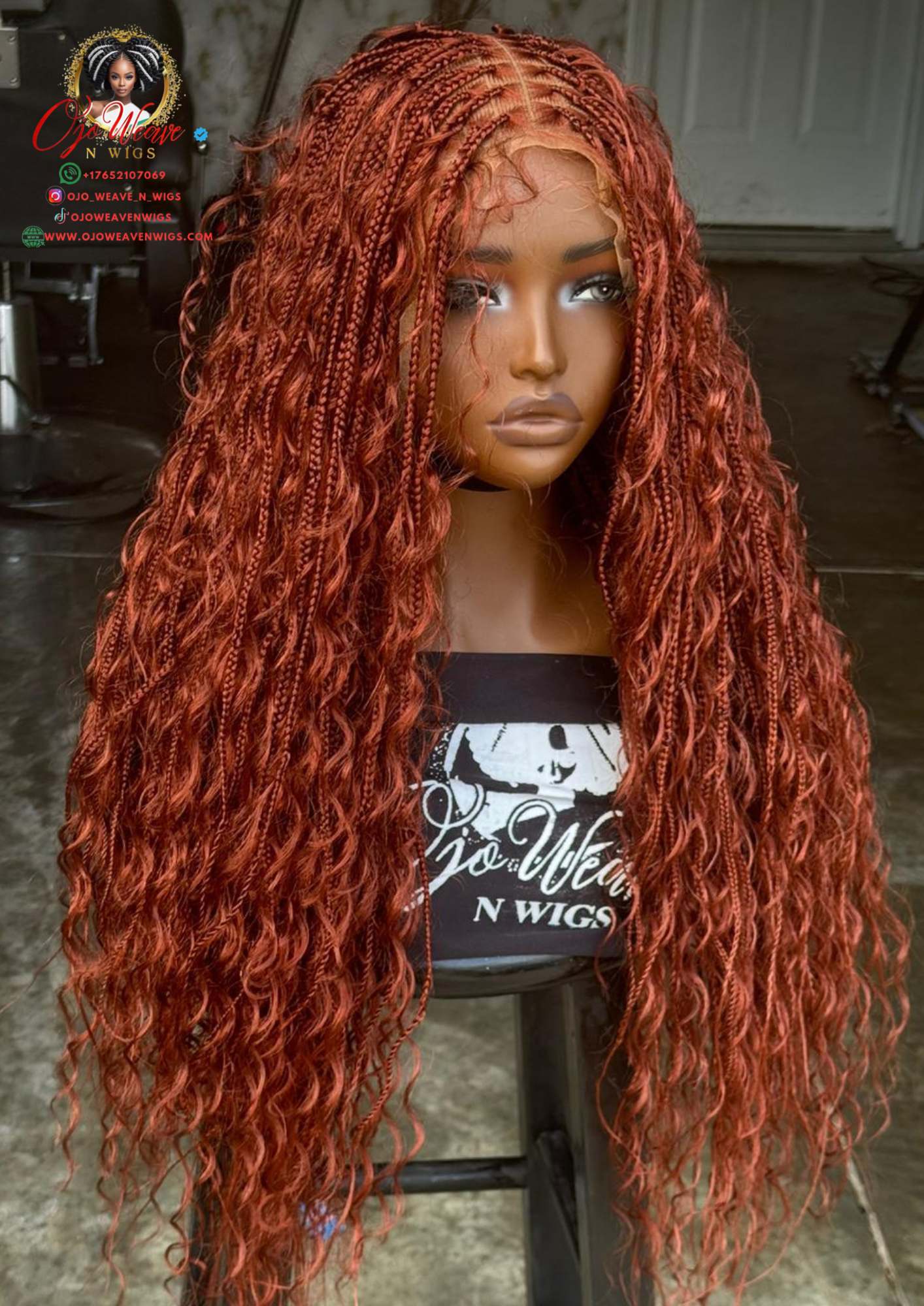 Boho Ginger Ready-to-Ship 24" Frontal Wig Ready to Ship