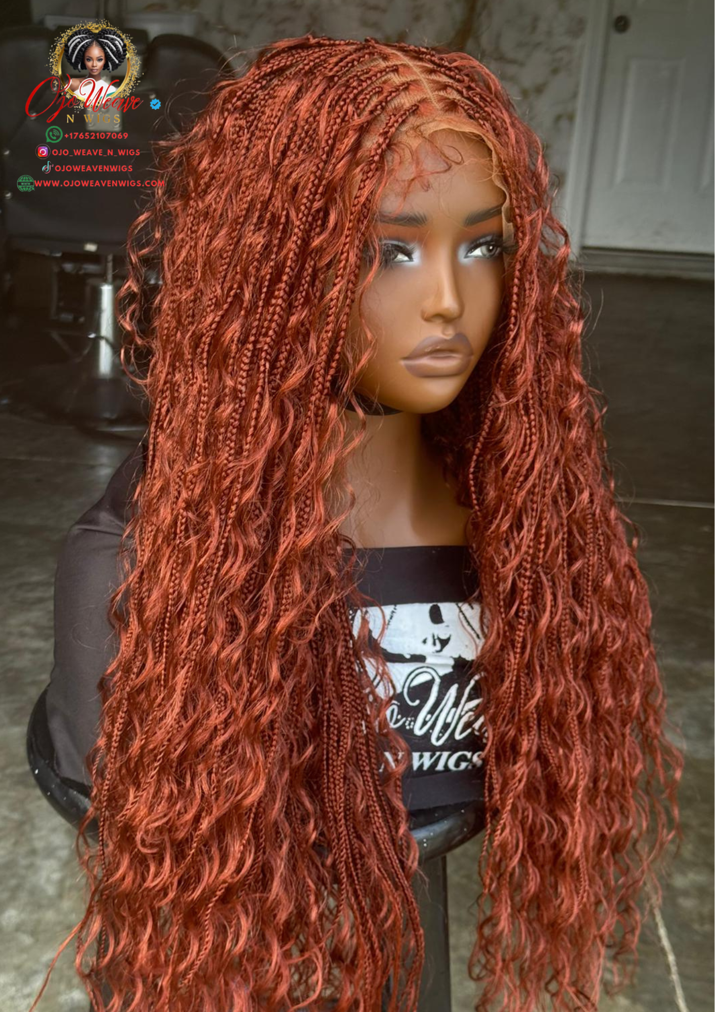 Boho Ginger Ready-to-Ship 24" Frontal Wig Ready to Ship