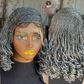 C-Cut Gold Curly Unit Salt and Pepper 10 Inch