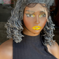 C-Cut Gold Curly Unit Salt and Pepper 10 Inch