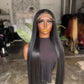 Pearl Black quality hair blend wig 5x5 closure ready to ship.30 inches