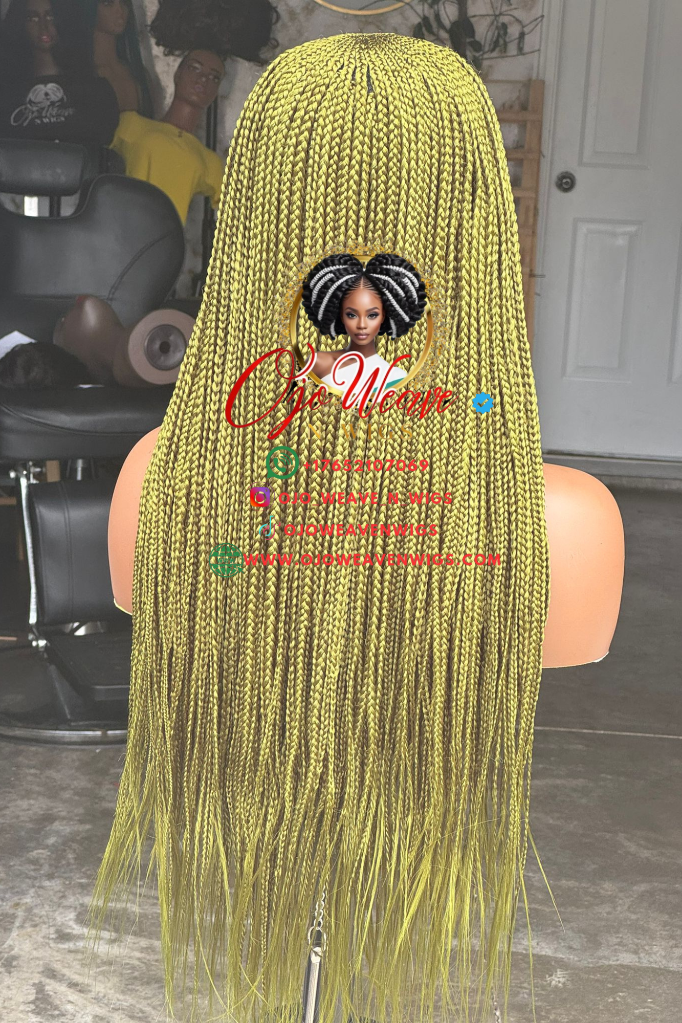 Bianca Unit Wig Army Green Made to Order