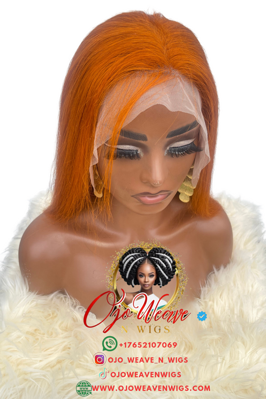 Ginger Color Human Hair Wig Pre Order