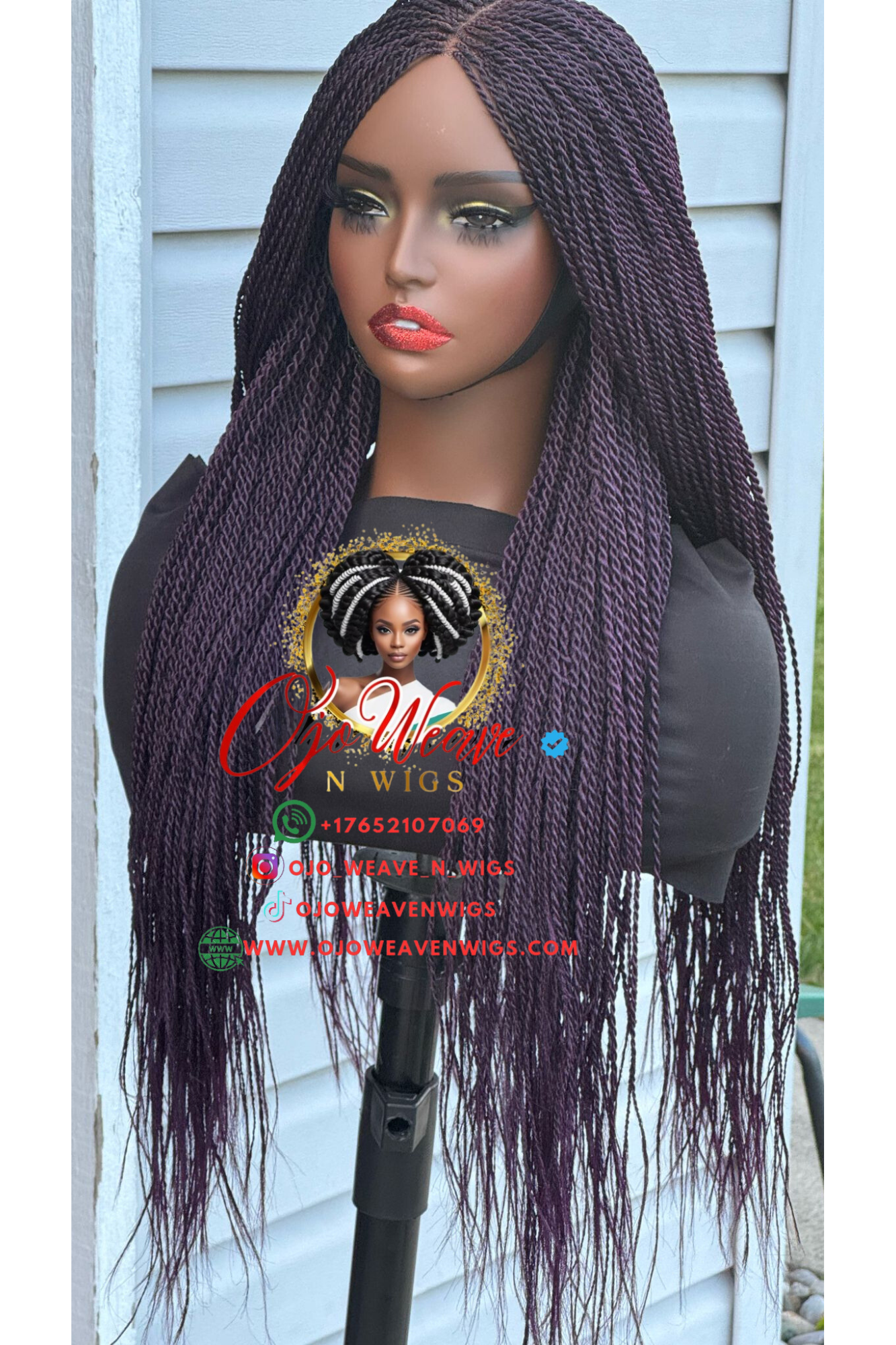 Luna Unit Purple with 26/28 inches Closure Wig Ready to Ship
