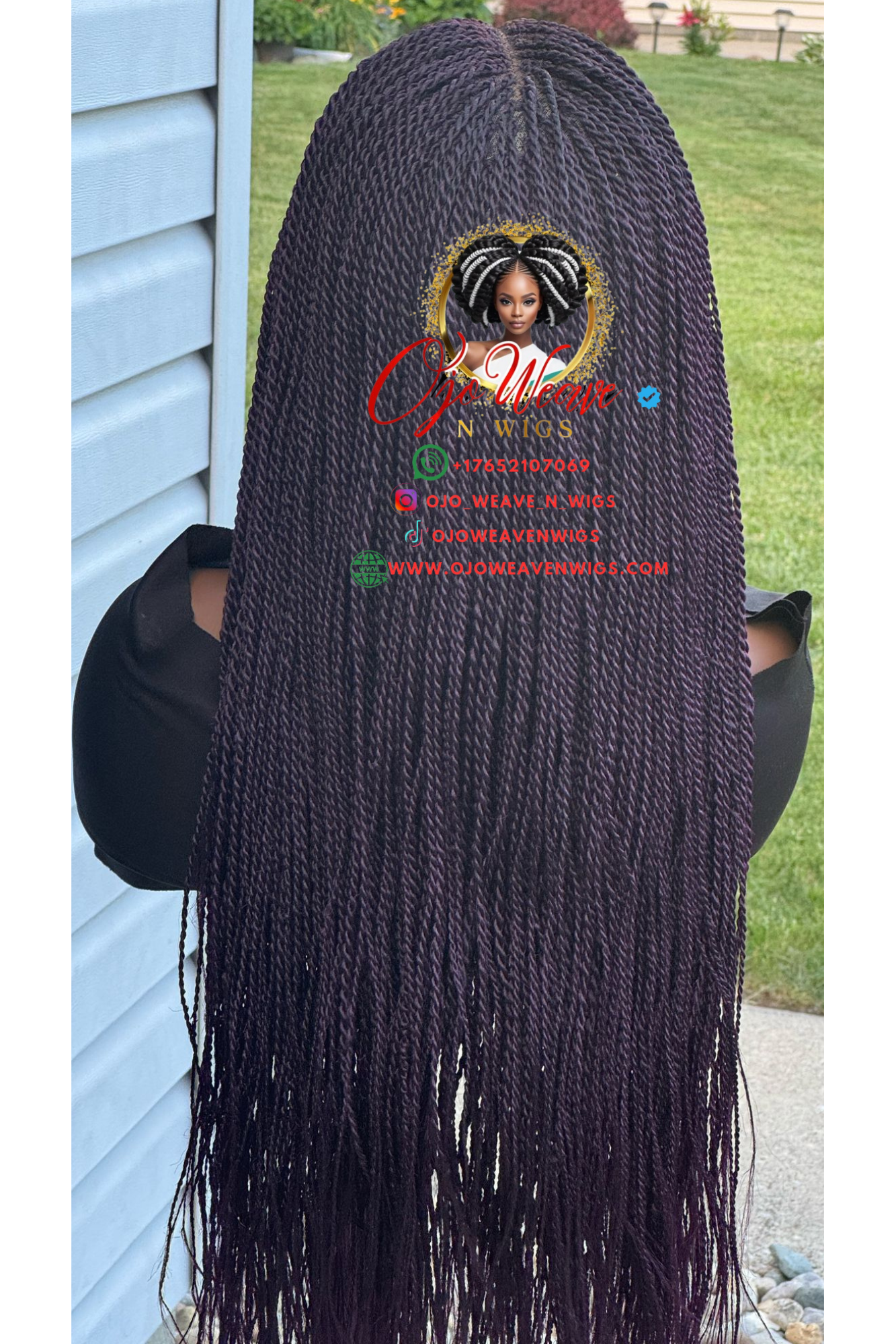 Luna Unit Purple with 26/28 inches Closure Wig Ready to Ship
