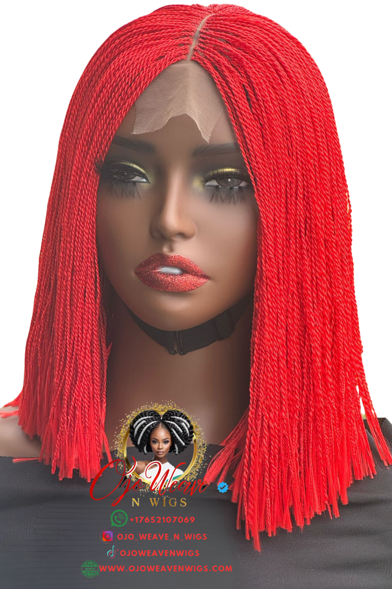 Jade Unit Radiant Red Closure Wig Short Bob Ready to Ship
