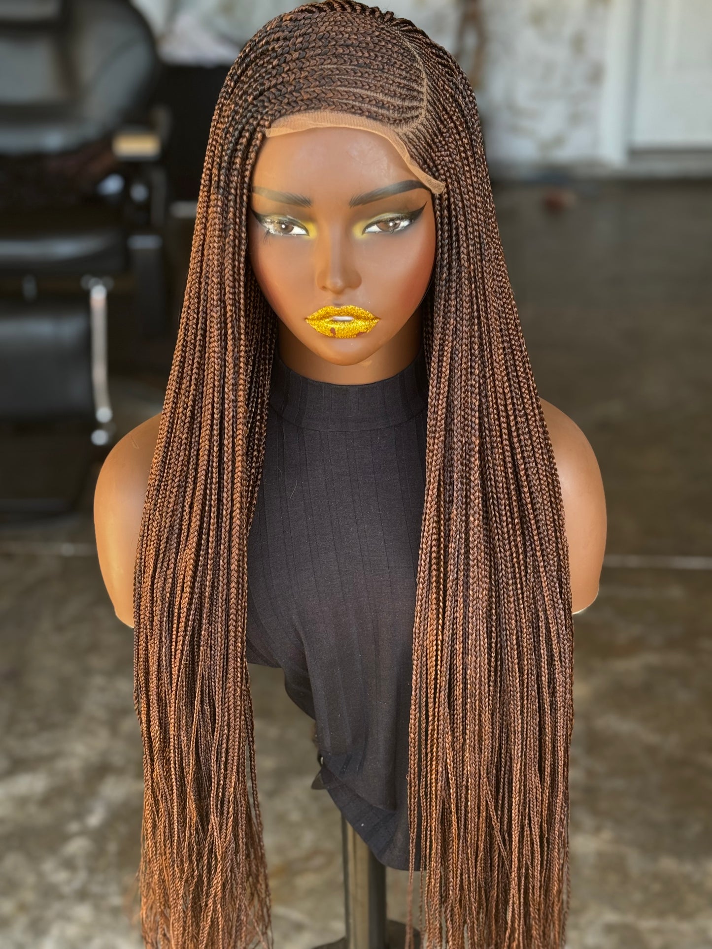 Gold Unit Wig | Made to Order 26-28 Inch Closure Wig