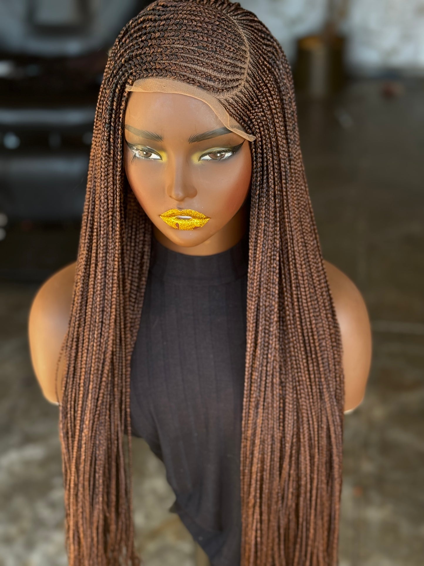 Gold Unit Wig | Made to Order 26-28 Inch Closure Wig