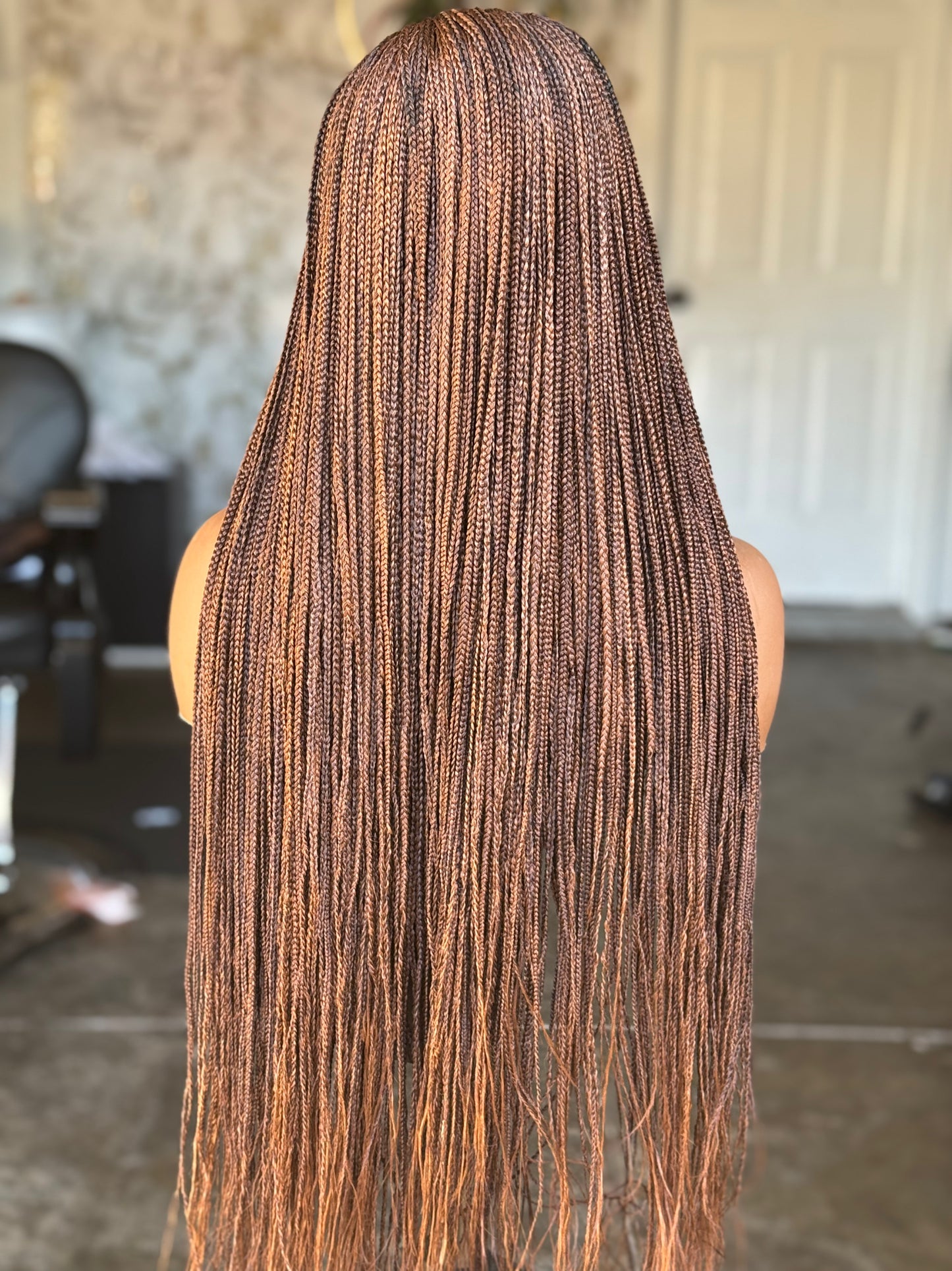 Gold Unit Wig | Made to Order 26-28 Inch Closure Wig