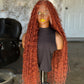Full Lace Boho Wig | 35-Inch Ready-to-Ship | Stunning Burgundy