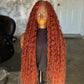 Full Lace Boho Wig | 35-Inch Ready-to-Ship | Stunning Burgundy