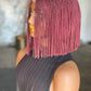 Cool Burgundy Bob Wig | 10-Inch Ready-to-Ship Glueless Closure