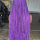 35 Inch Micro Braid Frontal Wig | Bold Purple Color made to order