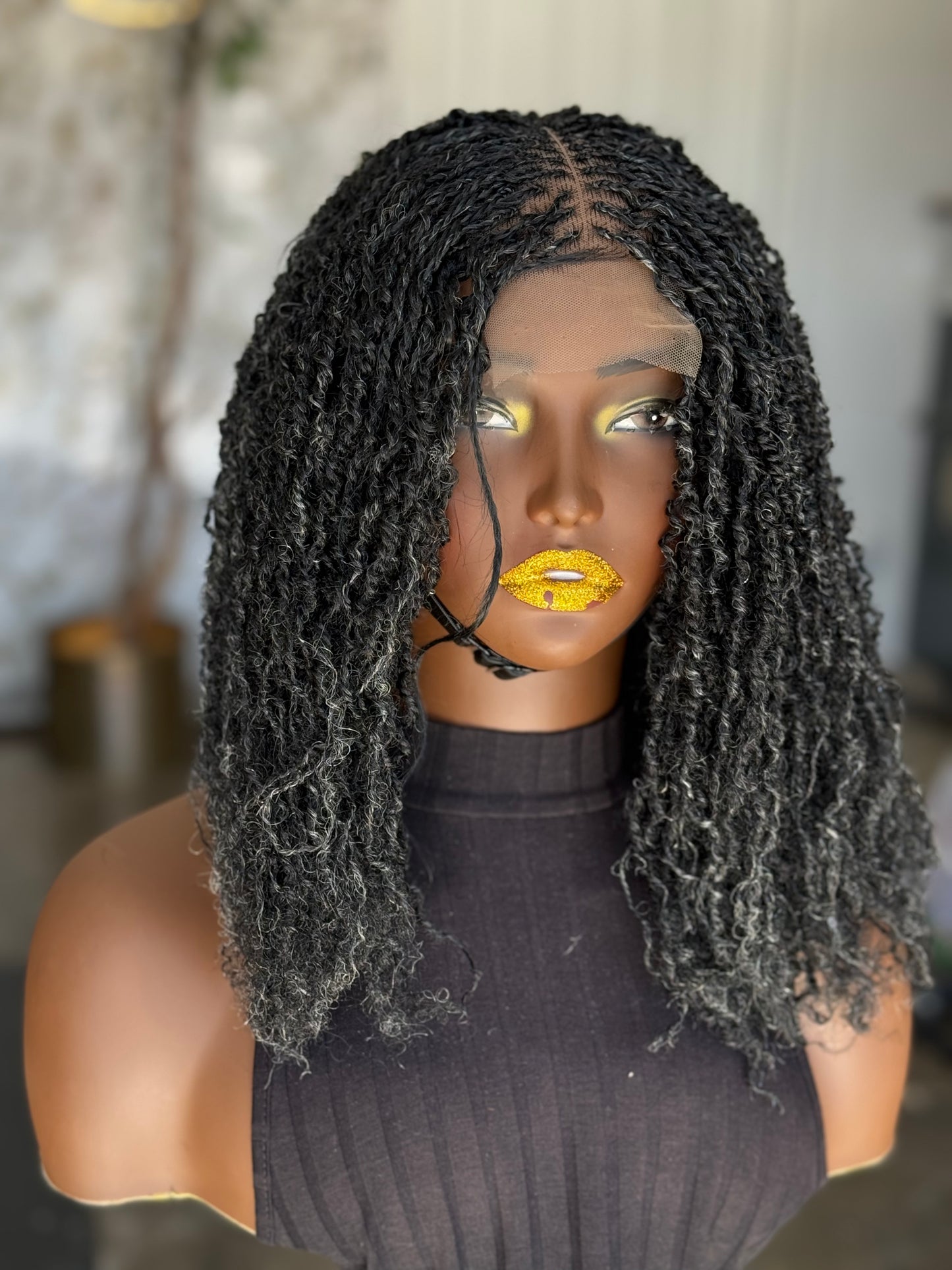 Made to Order: Camelia Unit: Salt & Pepper Closure Wig | 14/16 Inch