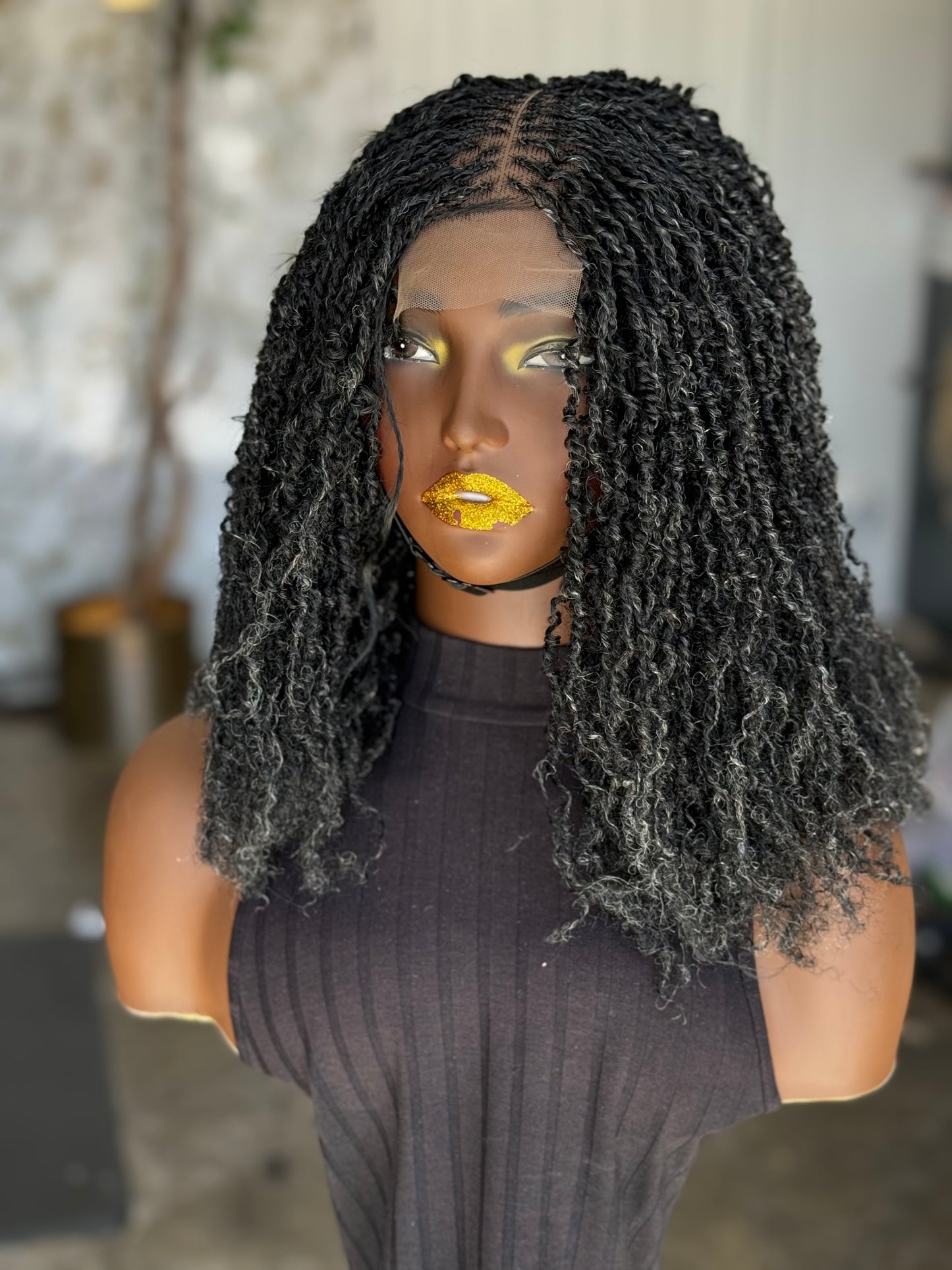 Made to Order: Camelia Unit: Salt & Pepper Closure Wig | 14/16 Inch