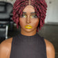 Timini Kinky Wig: Burgundy mix with Black Glueless Closure Ready to Ship