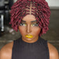 Timini Kinky Wig: Burgundy mix with Black Glueless Closure Ready to Ship