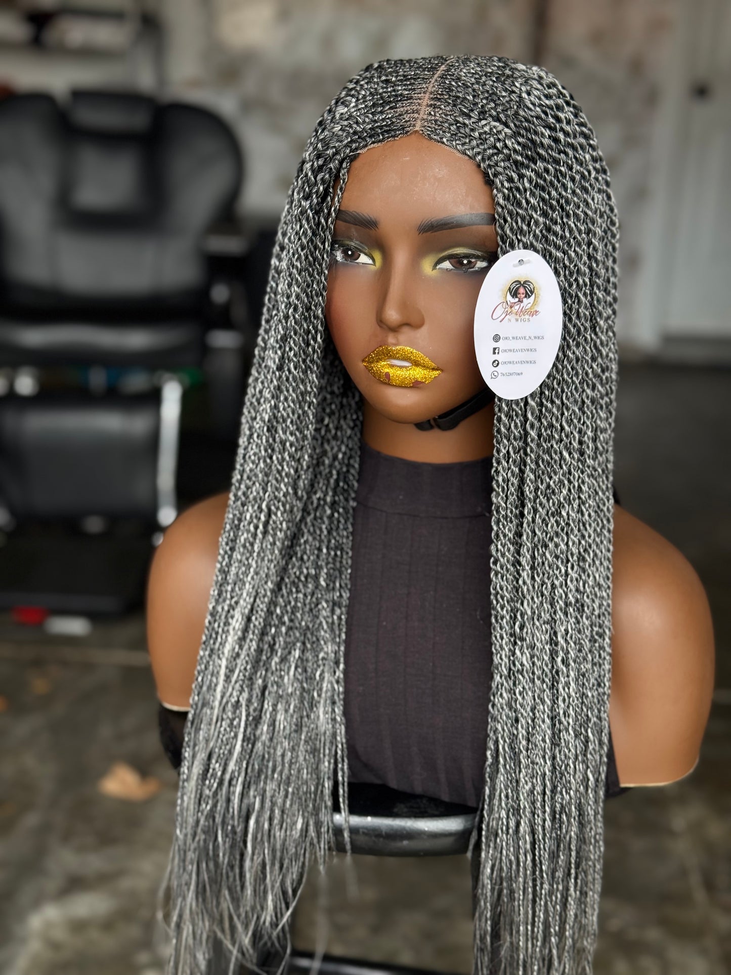 Bianca Salt & Pepper Wig | 18/20 Inch Ready to Ship Closure Unit