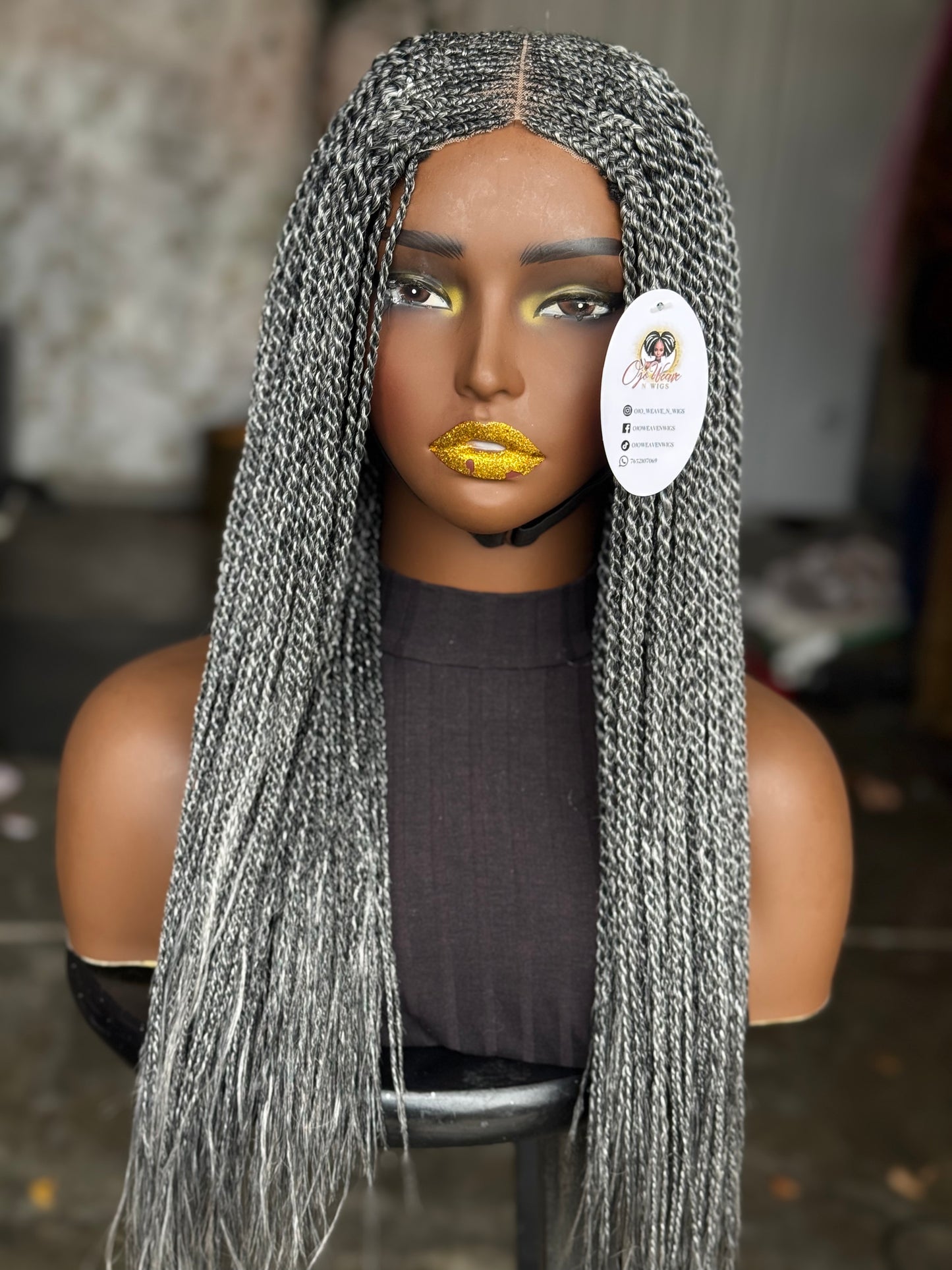 Bianca Salt & Pepper Wig | 18/20 Inch Ready to Ship Closure Unit