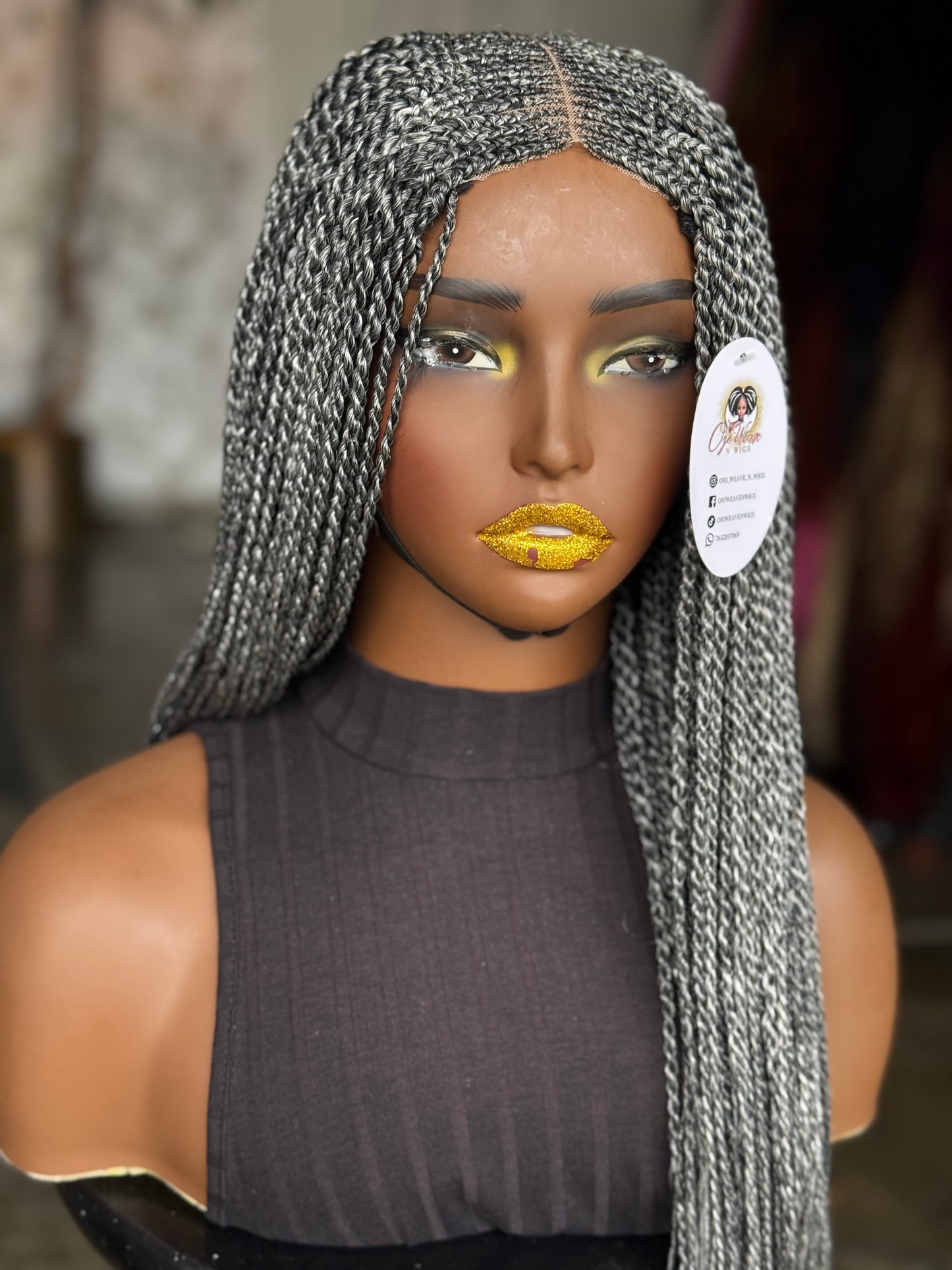 Bianca Salt & Pepper Wig | 18/20 Inch Ready to Ship Closure Unit