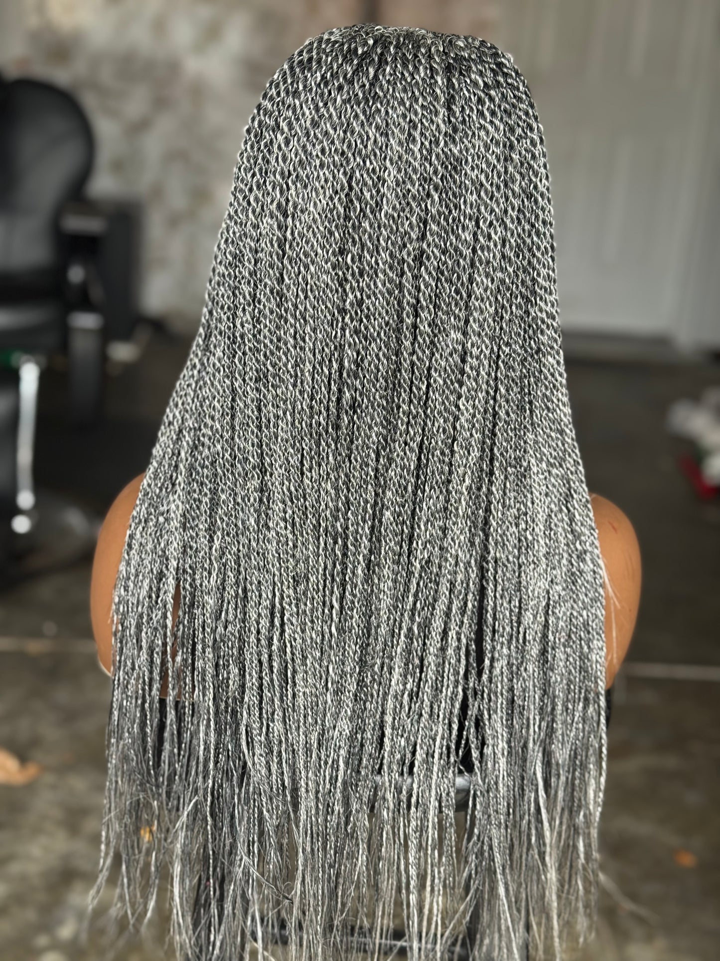 Bianca Salt & Pepper Wig | 18/20 Inch Ready to Ship Closure Unit