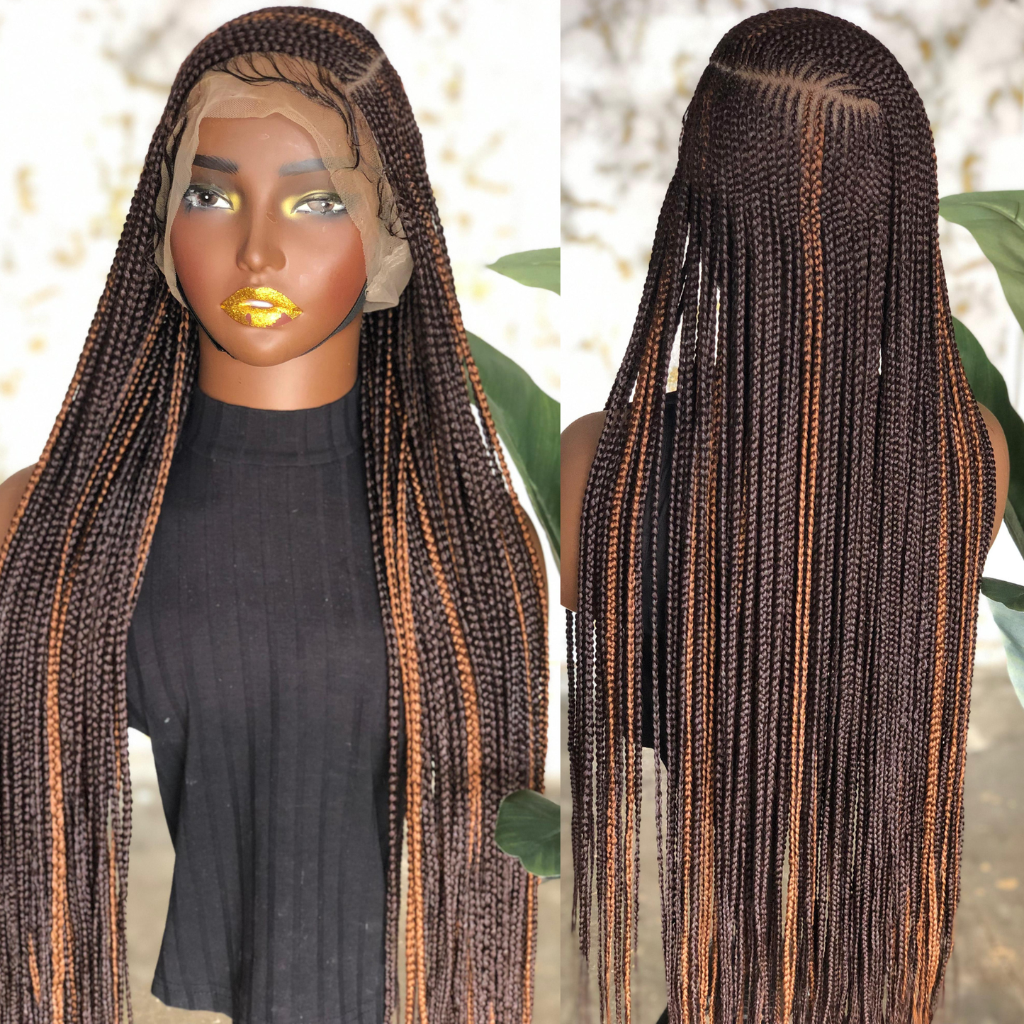 Full Lace Unit: Extra Long 28" Cornrows | color 30/33 made to order