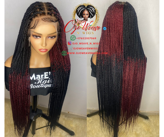 Ke Unit with 13x6 Frontal Knotless Braid Wig Pre Order