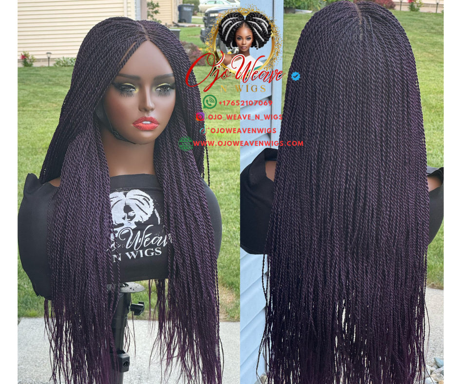 Luna Unit Purple with 26/28 inches Closure Wig Ready to Ship