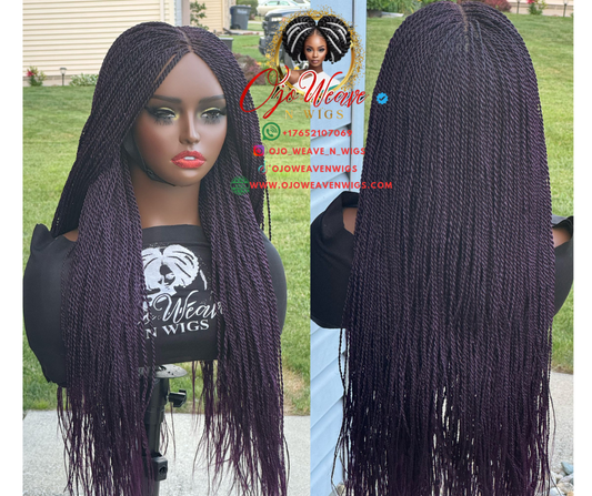 Luna Unit Purple with 26/28 inches Closure Wig Ready to Ship
