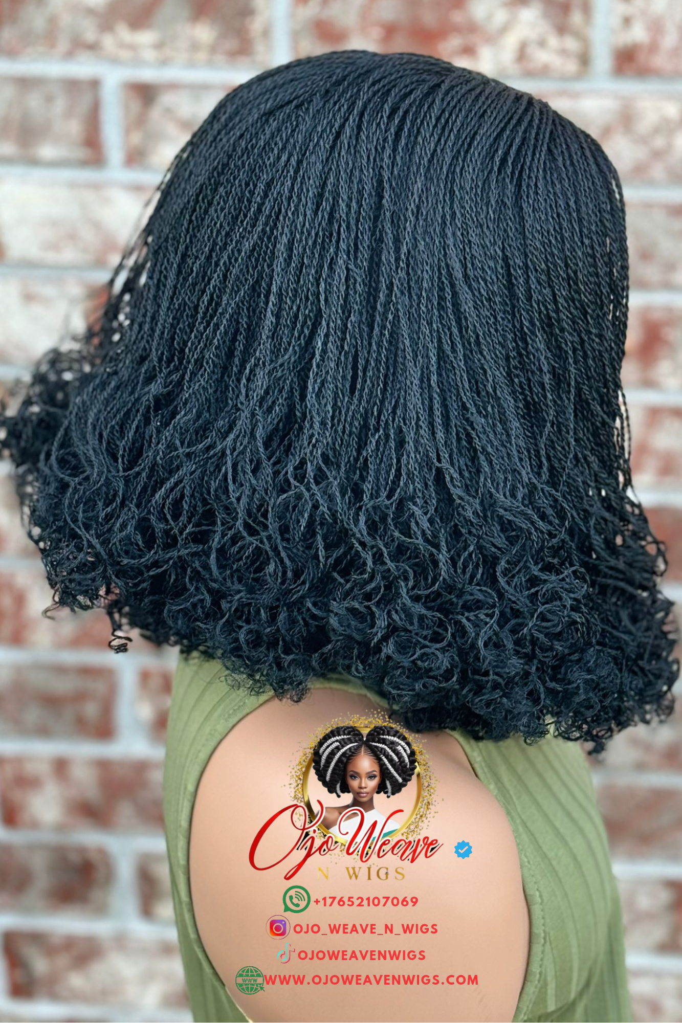 Amanda Unit with Color Black Glueless Wig Ready to Ship