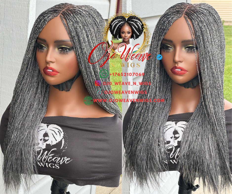 Esther Short Salt N Pepper with Micro Twist available in 26inch