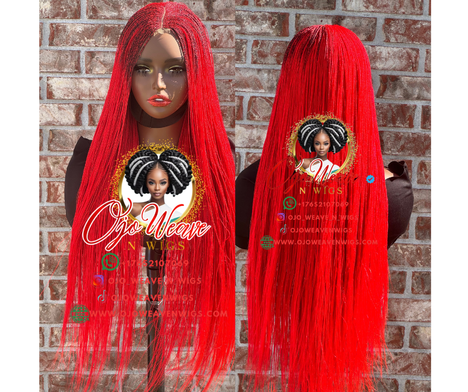Esther Red 26 Inch Micro Twist Ready to Ship