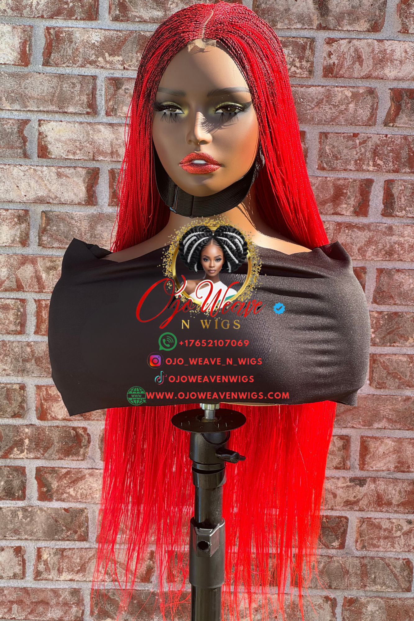 Esther Red 26 Inch Micro Twist Ready to Ship