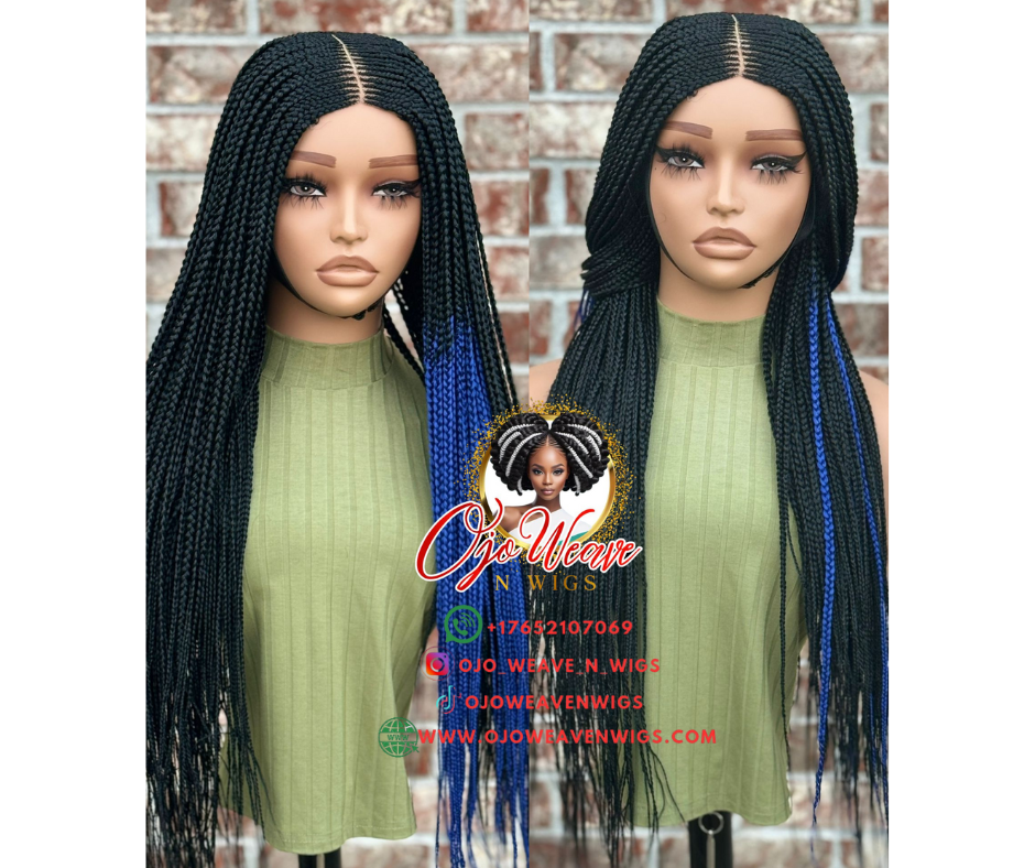 Bianca Unit Wig Black: Blue