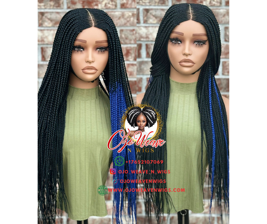 Bianca Unit Wig Black: Blue