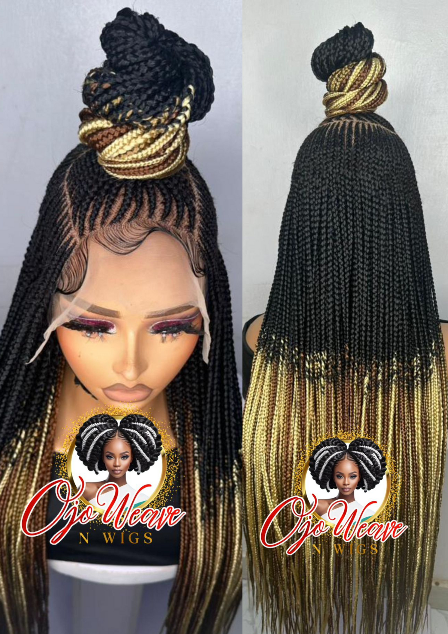 Ewa Unit 13x6 Braided Top Ponytail Wig Ready to Ship