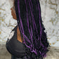 Full Lace Tiny Knotless Braids Wig | 16/18" Purple Mix with Black