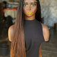 Side Part Glueless Bone Straight Wig | Closure Unit