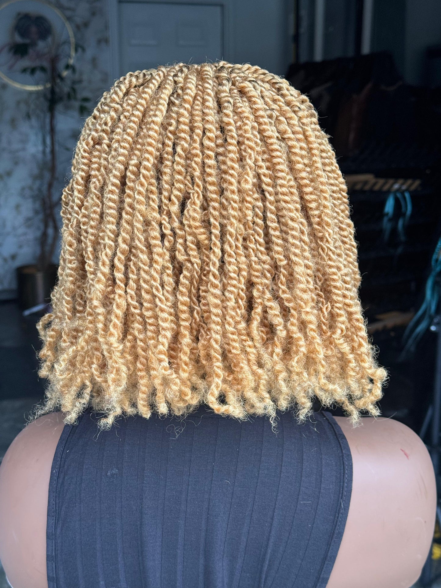 Kinky Twist Closure Wig | 8/10 Inch Ready-to-Ship | Color 27