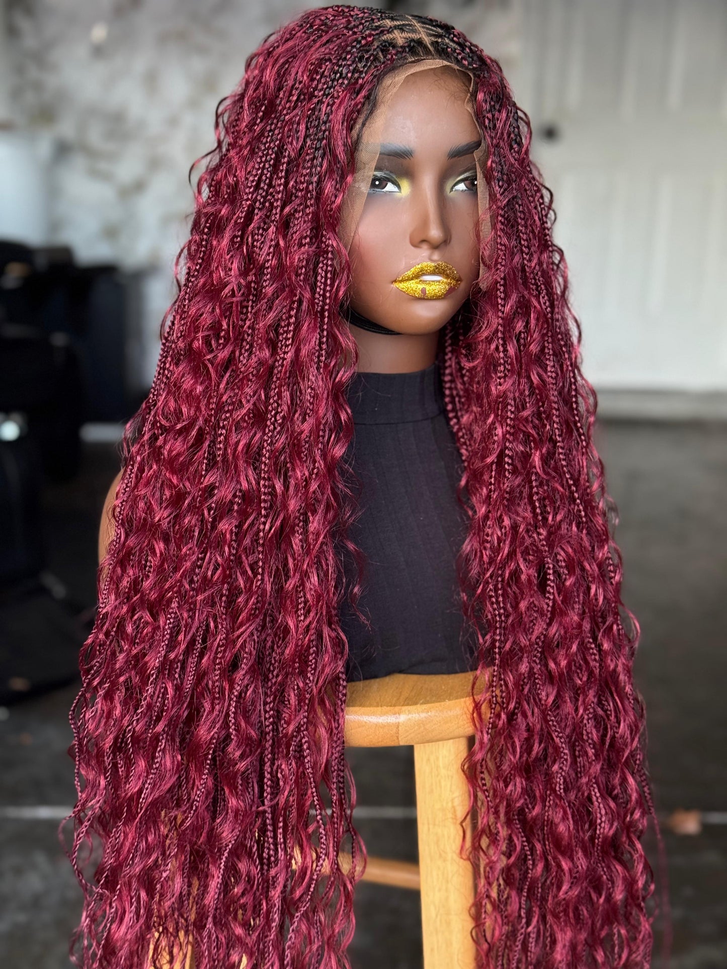 Ready To Ship Burgundy Boho Dream: 30" Frontal Unit