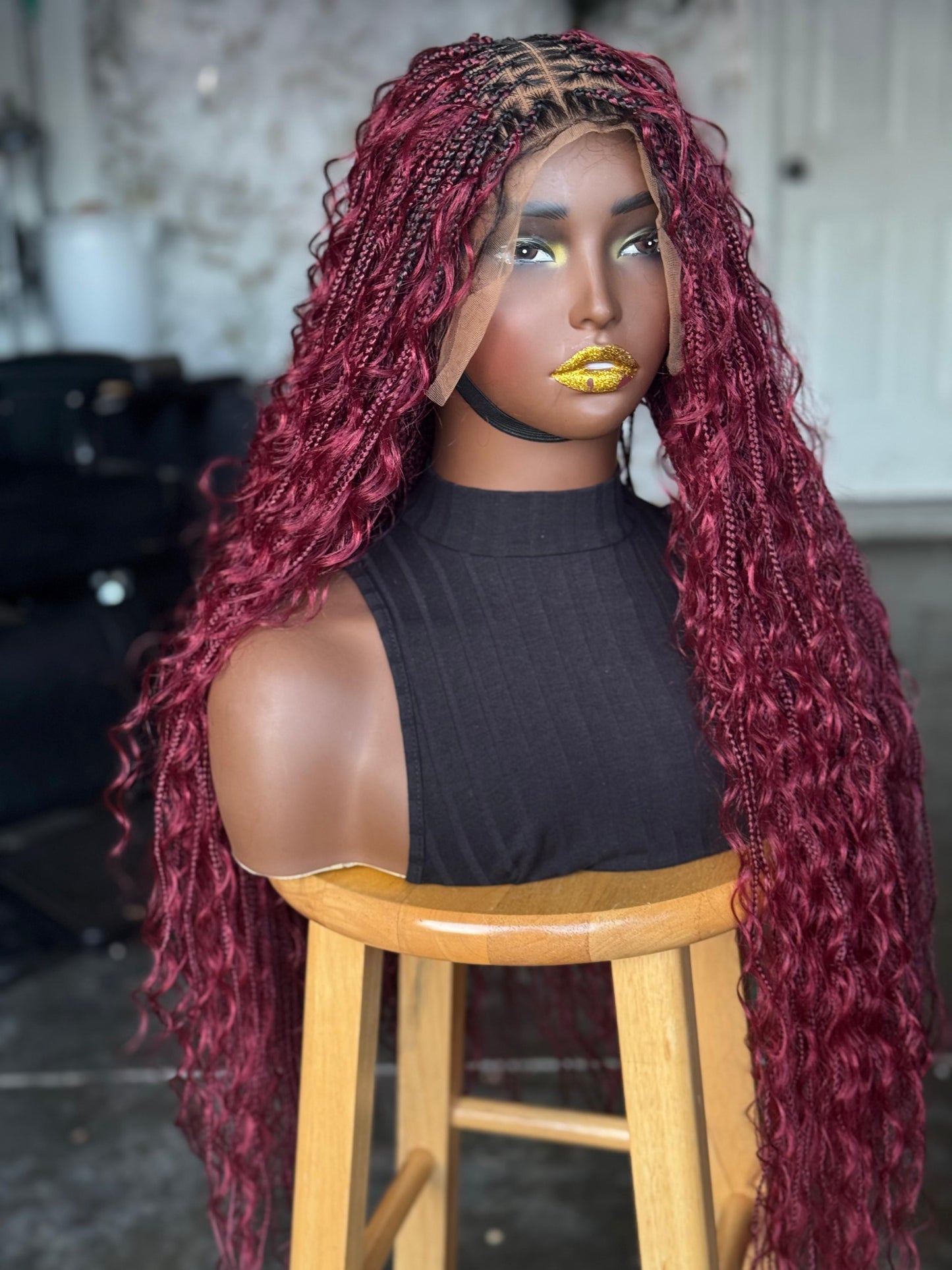 Ready To Ship Burgundy Boho Dream: 30" Frontal Unit
