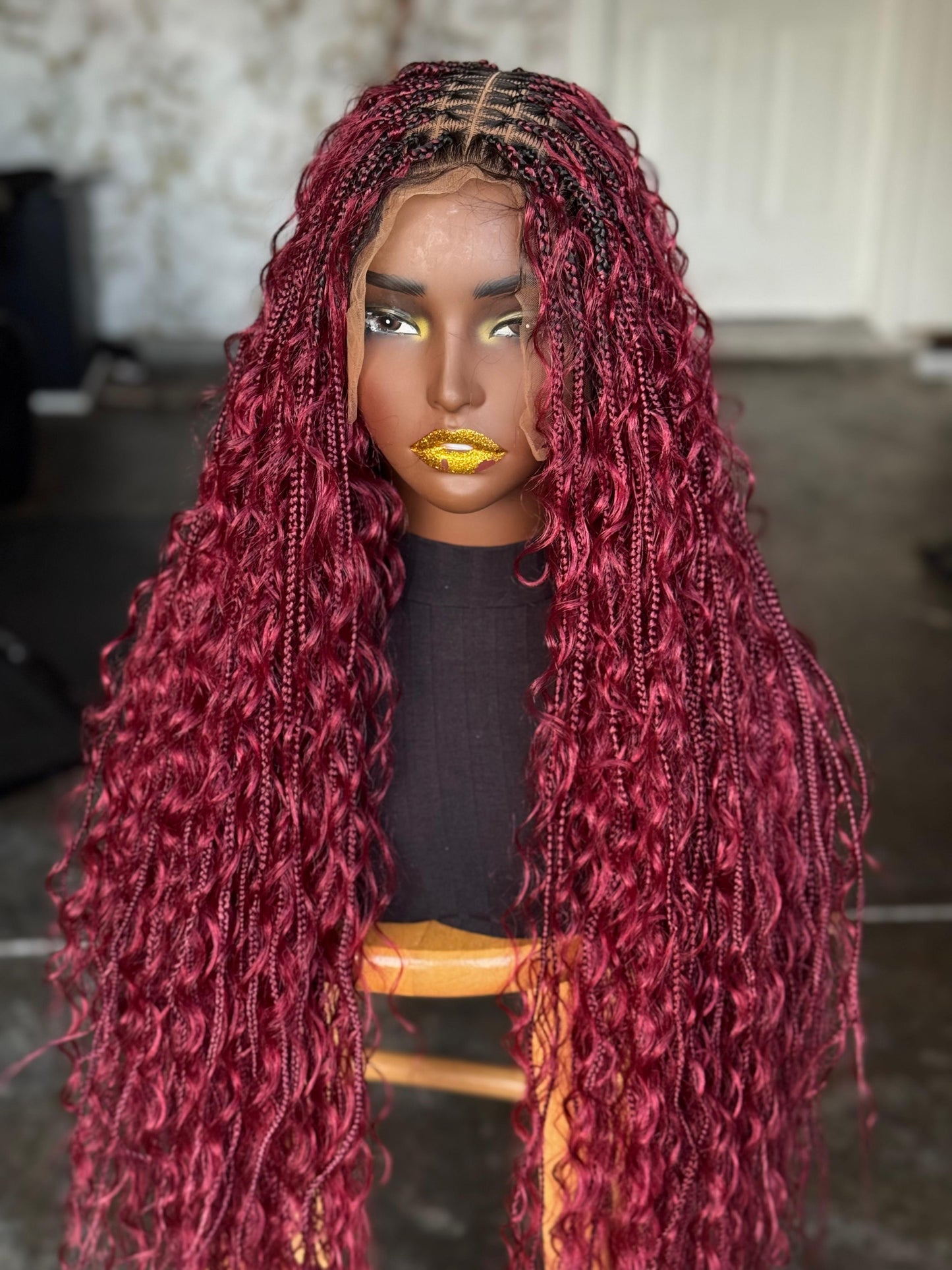 Ready To Ship Burgundy Boho Dream: 30" Frontal Unit
