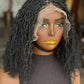 Sister Locs Frontal Wig | 10/12 Inch Ready to Ship | Black with Grey Mix